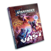 Starfinder 2E: Adventure - Tales from the Vast Adventure Anthology (PREORDER) - Hardcover sci-fi adventure book with futuristic armor-clad characters and glowing cosmic battle scene on cover.