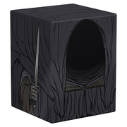 Squaroes Boulder 100+: The Lord of the Rings - Nazgul (PREORDER) - Black rectangular deck box featuring a cloaked Nazgul with a raised skeletal hand holding a sword, textured with dark folds.