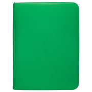 Ultra Pro 9-Pocket Zippered Binder: Vivid - Green (PREORDER) - Bright green Ultra Pro zippered binder with smooth exterior and rounded corners.