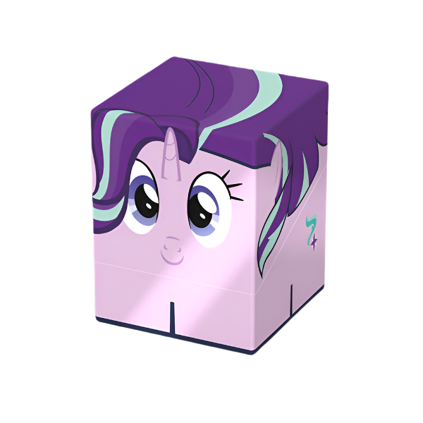 Squaroes Boulder 100+: My Little Pony Friendship is Magic: Starlight Glimmer - Purple and lavender square deck box featuring cartoon unicorn face and striped mane.