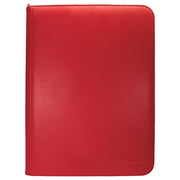 Ultra Pro 9-Pocket Zippered Binder: Vivid - Red (PREORDER) - Red zippered binder with smooth finish and embossed Provo logo in bottom corner.