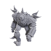 D&D Nolzur's Marvelous Miniatures: Marut - Gray unpainted detailed fantasy mechanical golem miniature with segmented armor and wing-like protrusions.