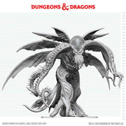 D&D Nolzur's Marvelous Miniatures: Cthulhu (PREORDER) - Gray resin miniatures of Cthulhu with detailed tentacles, wings, claws, and a menacing posture.