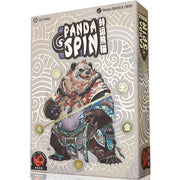 Panda Spin (PREORDER) - Card game box featuring a stylized panda in martial arts attire with Asian-inspired patterns on a beige background.