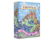 Propolis - Colorful board game box with a whimsical castle and village illustration under a blue sky labeled Propolis.