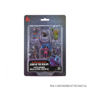 D&D Icons of the Realms: Player's Handbook Starter Set - Spells & Steel - Set of six detailed D&D miniatures in plastic blister pack with fantasy characters in vibrant colors.