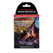 D&D Icons of the Realms: Adventures From Baldurs Gate Booster - D&D Icons of the Realms Adventures From Baldurs Gate Booster pack with illustrated fantasy characters on black and red.