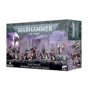Warhammer 40,000 - Black Templars - Primaris Crusader Squad - Boxed Warhammer 40,000 Black Templars Primaris Crusader Squad set featuring 10 armored miniature warriors in black and white