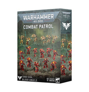Warhammer 40,000 - Blood Angels - Combat Patrol - Warhammer 40,000 Blood Angels Combat Patrol box featuring red-armored miniature soldiers with gold and black details.