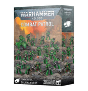 Warhammer 40,000 - Salamanders - Combat Patrol - Warhammer 40,000 Salamanders Combat Patrol box featuring 20 detailed green-armored miniatures with black and metallic.