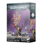 Warhammer 40,000 - Black Templars - Crusade Ancient - Warhammer 40,000 Black Templars Crusade Ancient miniature with ornate armor, large banner, sword, and detailed base.