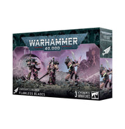 Warhammer 40,000 - Emperor's Children - Flawless Blades - Warhammer 40,000 Emperor's Children Flawless Blades box featuring three detailed purple and gold armored miniature soldiers.