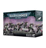 Warhammer 40,000 - Emperor's Children - Noise Marines - Set of six detailed Warhammer 40,000 Emperor’s Children Noise Marines miniatures in purple and gold armor with weapons and.