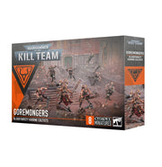 Warhammer 40,000 - Kill Team - Goremongers - Warhammer 40,000 Kill Team Goremongers box featuring eight bloodthirsty Ork miniatures on a dark, battle-scarred urban.