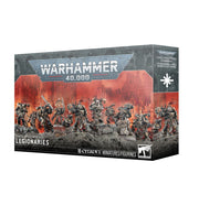 Warhammer 40,000 - Chaos Space Marines - Legionaries (2025) - Warhammer 40,000 Chaos Space Marines Legionaries box featuring detailed miniatures with dark armor and red accents on a.