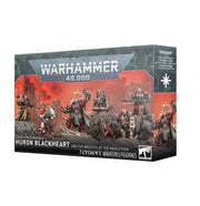 Warhammer 40,000 - Chaos Space Marines - Huron Blackheart and the Masters of the Maelstrom (PREORDER) - Warhammer 40,000 Chaos Space Marines set box art featuring Huron Blackheart and seven detailed miniature figures against a.