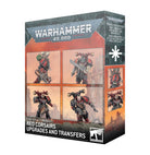 Warhammer 40,000 - Chaos Space Marines - Red Corsairs Upgrades and Transfers (PREORDER) - Box packaging for Warhammer 40,000 Red Corsairs Upgrades and Transfers featuring red and black Chaos Space Marines artwork.