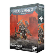 Warhammer 40,000 - Chaos Space Marines - Kravek Morne (PREORDER) - Warhammer 40,000 Chaos Space Marines Kravek Morne boxed Citadel miniature figure set with dark metallic armor and red.