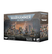 Warhammer 40,000 - Astra Militarum - Hell's Last - Warhammer 40,000 Astra Militarum Hell's Last set with five detailed grey plastic miniature soldiers and scenic battlefield.