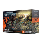 Warhammer 40,000 - Kill Team - Kasrkin - Warhammer 40,000 Kill Team Kasrkin box featuring ten detailed green and black armored miniatures with futuristic weapons on.