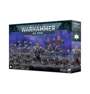 Warhammer 40,000 - Grey Knights - Sanctic Conclave Battleforce - Warhammer 40,000 Grey Knights Sanctic Conclave Battleforce box featuring painted silver and gold armored miniature warriors.