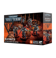 Warhammer 40,000 - Kill Team - Deathwatch - Warhammer 40,000 Kill Team Deathwatch box featuring five detailed black and silver elite Space Marine miniatures with.
