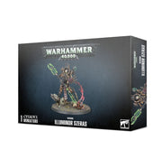 Warhammer 40,000 - Necrons - Illuminor Szeras - Warhammer 40,000 Necrons Illuminor Szeras miniature box with dark sci-fi design and glowing green energy staff figure.