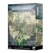 Warhammer 40,000 - Necrons - C'Tan Shard of the Void Dragon - Warhammer 40,000 Necrons C'Tan Shard of the Void Dragon model with glowing green crystal shards and metallic skeletal figure.