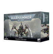Warhammer 40,000 - Necrons - Triarch Stalker - Warhammer 40,000 Triarch Stalker model box showing mechanical spider-like Necron walker with green and metallic silver.