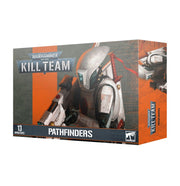 Warhamer 40,000 - Kill Team - Pathfinders - Boxed Warhammer 40,000 Kill Team Pathfinders set with sci-fi soldier wielding rifle on cover.