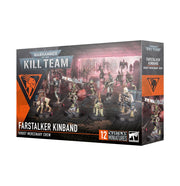 Warhammer 40,000 - Kill Team - Farstalker Kinband - Warhammer 40,000 Kill Team Farstalker Kinband box featuring 12 detailed painted sniper miniatures with dark armor and.