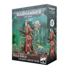 Warhammer 40,000 - Adeptus Mechanicus - Thulia Ghuld (PREORDER) - Warhammer 40,000 Adeptus Mechanicus Thulia Ghuld miniature box art showing red and bronze armored female figure with.