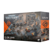 Warhammer 40,000 - Kill Team - Killzone: Volkus - Boxed Warhammer 40,000 Kill Team Killzone Volkus tabletop game set with orange and black sci-fi battlefield artwork.