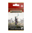 Warhammer Age of Sigmar - Cities of Sigmar - Amethyst Knellmage (PREORDER) - Warhammer Age of Sigmar Amethyst Knellmage miniature packaging with fantasy city backdrop and red top panel.