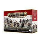 Warhammer Age of Sigmar - Cities of Sigmar - Ven Denst's Hounds Regiment of Renown (PREORDER) - Boxed set of detailed plastic miniatures featuring armored warriors and large hound creatures in dynamic battle poses, with.