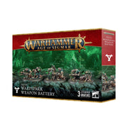 Warhammer Age of Sigmar - Skaven - Warpspark Weapon Battery - Warhammer Age of Sigmar Skaven Warpspark Weapon Battery box with green and red fantasy artwork and logo.