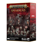 Warhammer Age of Sigmar - Flesh-Easter Courts - Spearhead Box - Warhammer Age of Sigmar Flesh-Eater Courts Spearhead box with painted miniatures in pale flesh tones and bone armor wielding