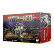 Warhammer Age of Sigmar - Seraphon - Slann Starmaster - Warhammer Age of Sigmar Seraphon Slann Starmaster box with detailed fantasy artwork of a reptilian mage on a throne in a.