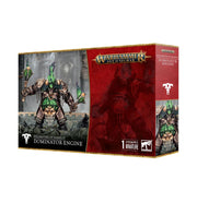 Warhammer Age of Sigmar - Helsmiths of Hashut - Dominator Engine (PREORDER) - Warhammer Age of Sigmar Helsmiths of Hashut Dominator Engine box with dark fantasy machinery artwork and red accents.