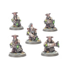 Warhammer Age of Sigmar - Helsmiths of Hashut - Infernal Razers (PREORDER) - Set of five Warhammer Age of Sigmar Helsmiths of Hashut Infernal Razers miniatures in detailed black and bronze armor with.
