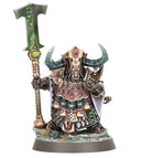 Warhammer Age of Sigmar - Helsmiths of Hashut - War Despot (PREORDER) - Painted Warhammer Age of Sigmar Helsmiths of Hashut War Despot miniature holding a large green hammer with metallic armor.