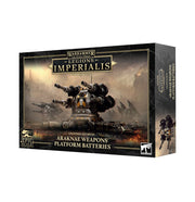Warhammer: The Horus Heresy - Legions Imperialis - Araknae Weapons Platform Batteries (PREORDER) - Warhammer Legions Imperialis Araknae Weapons Platform Batteries with multi-barrel turrets and spider-like mechanical legs in