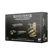 Warhammer: The Horus Heresy - Legiones Astartes - Breacher Squad Upgrade Set - Warhammer Horus Heresy Breacher Squad Upgrade Set box featuring detailed miniature weapon and armor parts in gray and.