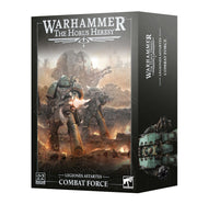 Warhammer: The Horus Heresy - Legiones Astartes - Combat Force - Warhammer The Horus Heresy Legiones Astartes Combat Force box with armored soldiers and futuristic war machines on cover art.