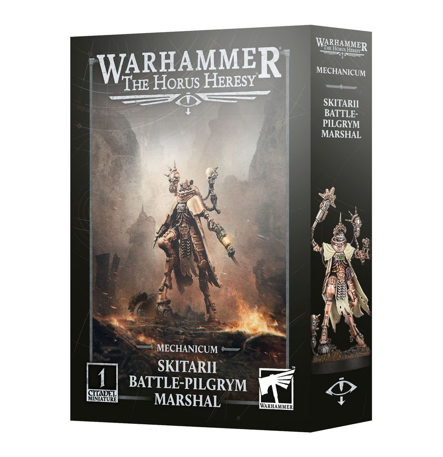 Warhammer: The Horus Heresy - Mechanicum - Skitarii Battle-Pilgrym Marshal (PREORDER) - Warhammer Horus Heresy Mechanicum Skitarii Battle-Pilgrym Marshal box art with armored robotic figure in weathered metallic.