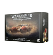Warhammer: The Horus Heresy - Legio Custodes - Caladius Grav-tank (PREORDER) - Boxed Warhammer Horus Heresy Legio Custodes Caladius Grav-Tank model with red and gold grav-tank artwork.