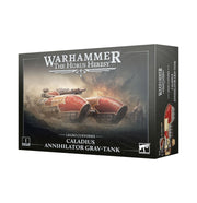 Warhammer: The Horus Heresy - Legio Custodes - Caladius Annihilator Grav-tank (PREORDER) - Warhammer Horus Heresy Legio Custodes Caladius Annihilator Grav-tank model kit box with red and gold grav-tank artwork on.