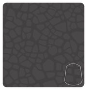 Citadel Technical Paint: Mordant Earth - Square palette with irregular dark gray and black stone pattern and a small outlined paint brush icon in the corner.