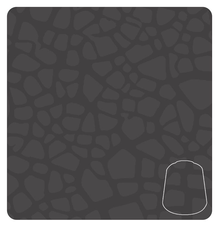 Citadel Technical Paint: Mordant Earth - Square palette with irregular dark gray and black stone pattern and a small outlined paint brush icon in the corner.