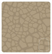 Citadel Technical Paint: Agrellan Earth - Square paint sample showing tan base with irregular dark beige mosaic pattern resembling cracked earth or stone tiles.